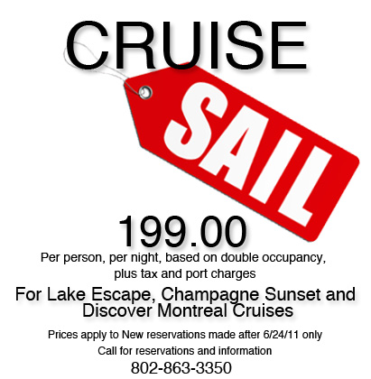 Lake Champlain Cruise Sale